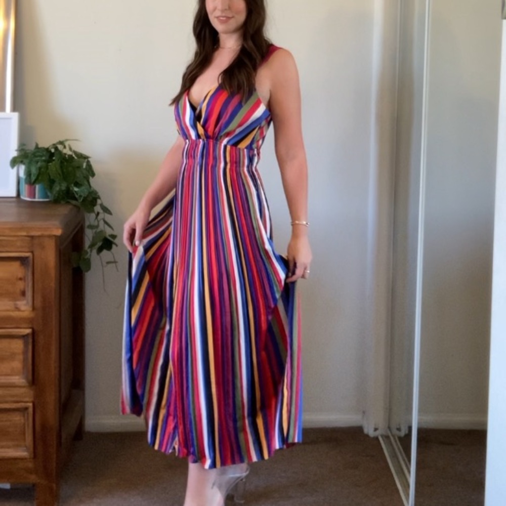 Lucy Paris stripe midi dress. Never worn.